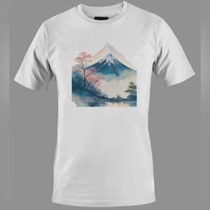 Japanese mountain watercolor palette Men’s Sizes S-XL T-Shirt